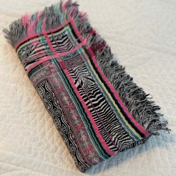 EXPRESS Multicolor Patterned Scarf - Picture 5 of 9